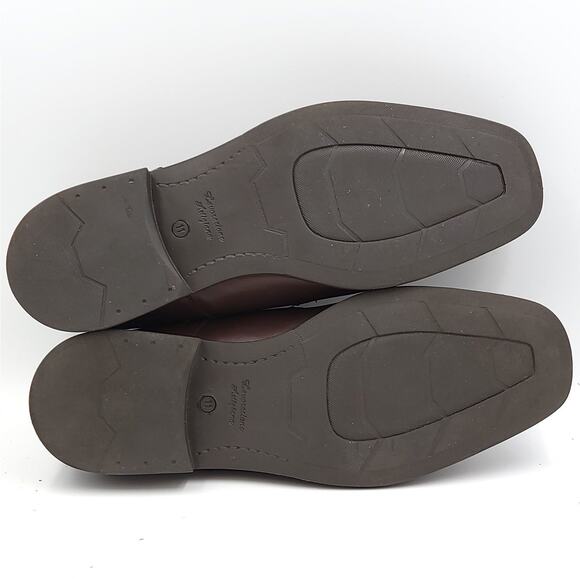 Giorgio Brutini Men Apron Toe Derby Oxfords US 11M Brown Leather Pre Owned - Picture 4 of 6